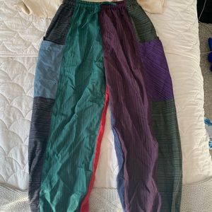 Unisex Patchwork Harem Pants